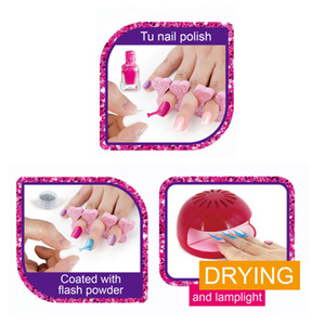 Juego de secado de belleza cosmética para niñas pequeñas, juego de Mini secador de uñas para niñas pequeñas - Product Image 4