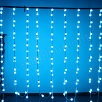 Guirlande LED 3D à pixels DMX/WS2811 de 6 m, rideau RGB décoratif, contrôle Artnet, éclairage de scène de Noël, DC24V IP65, guirlande lumineuse en cristal