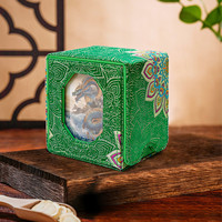 Boîte de rangement pour cartes à jouer en brocart personnalisée, motif vert, pour cartes MTG TCG, boîte de rangement pour jeux de cartes, vente en gros