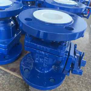 Vanne à bille en acier au carbone Shiteng avec revêtement PTFE Q41F46-16, vanne à bille résistante à la corrosion avec revêtement PFA Q41FPA-16 pour le contrôle de l'eau - Product Image 2