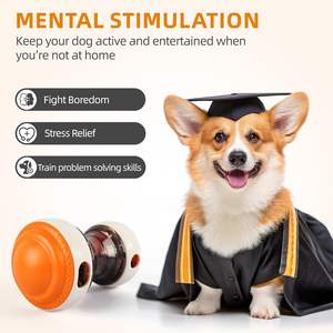 لعبة مطاردة الكلاب التفاعلية AFP موزع كرة قابل للتعديل علاج الحيوانات الأليفة توزيع مغذي أبطأ للكلاب الصغيرة المتوسطة الكبيرة - Product Image 3