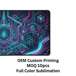 Tapis de jeu TCG <span class=keywords><strong>Cyberpunk</strong></span> Neon Premium, sublimation haute définition, tapis de jeu antidérapant en caoutchouc pour les joueurs d'e-sport - Product Image 2