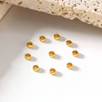 Perles à sertir en acier inoxydable Serve Select AV002, 1000 pièces, 2-10 mm, perles rondes sans couture, perles d'espacement, fermoirs à extrémité perlée, accessoires de fabrication de bijoux DIY