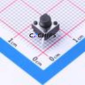 HX TS6655CJ 250gf 009 Tactile Switch Through hole-4P,6x6mm Switch Single Pole Single Throw Round Button 2.5N Through Hole - Product Image 1