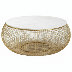 Muebles hechos a mano, mesa de centro de mármol, muebles para el hogar, mesa de centro de café de lujo, Marco elegante único decorativo, centro de mesa para el hogar - Product Image 1