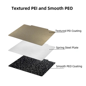 Para Flyingbear Ghost <span class=keywords><strong>5</strong></span> Hotbed PEI de doble cara + PEO placa de construcción Base magnética PEI + hoja de PET piezas de impresora 3D 214x275 - Product Image 2