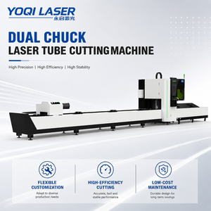 Machine de découpe laser à fibre CNC pour tuyaux, à deux mandrins, avec capacité de découpe sans queue de feraille, refroidissement par eau, haute vitesse, <span class=keywords><strong>prix</strong></span> compétitif - Product Image 1
