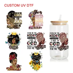 Nhà Máy Giá ưu đãi tùy chỉnh UV dtf cup Đề can Sticker chuyển Thiết kế chất lượng cao không thấm nước UV dtf kết thúc tốt đẹp cho ly