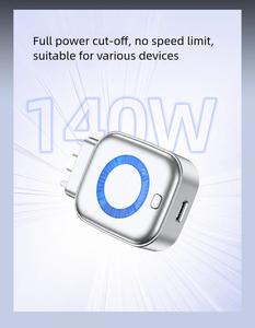 Auto Disconnect AI Smart Recognition Type-<b>C</b> Aluminum Alloy 140W Universal Fast <b>Charging</b> with Overvoltage Protection - Product Image 6