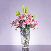 Vase à longues cylindres en verre personnalisé, décoration de noël, liquidation de décorations, pour mariage, pour table
