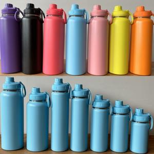 Botella Deportiva Rosa de 18/25/32/40 oz, Doble Pared, Acero Inoxidable, Aislada al Vacío, Reutilizable, con Tapa de Color - Product Image 2