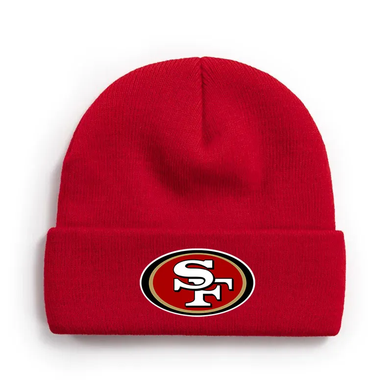 New Design Fashion Unisex Custom Beanies Plain Warm Knitted Winter Hats Beanie Embroidery NFL Beanie Hat
