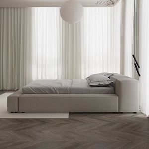 Ý Hiện Đại Sang Trọng Giường Đôi Công Nghệ Vải Nữ Hoàng Kích Thước Phun Thảm Giường Cho Khách Sạn Thạc Sĩ Phòng Ngủ Phong Cách Tối Giản Màu Đỏ Net - Product Image 5