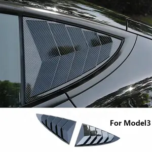 Tiypeor Universal ABS Automotive Accessories Rear Window Louver Cover Decoration Grille Sunshade Decoration