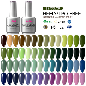 ขายดี ขวด 15 มล. 56 สี ยาทาเล็บแบบลอกออกได้ บริการ OEM ปราศจากสาร HEMA และ TPO เจลทาเล็บสำหรับตกแต่งเล็บ - Product Image 1