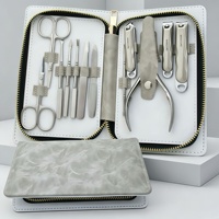 Ensemble complet de manucure haut de gamme et luxueux en acier inoxydable classique : Pince à ongles Eagle-Break, Coupe-ongles, Ciseaux à sourcils
