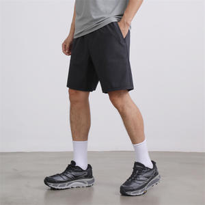 กางเกงขาสั้นลำลองสำหรับผู้ชาย JLM พร้อมเอวยางยืดห้าจุดและลายโบว์ไลน์แบบเรียบ กางเกงขาสั้นเอวกลาง - Product Image 5