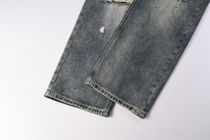 Hot Rhinestone Jeans Pantalon Jeans De Luxe Pour Homme Strass Tendances Baggy Ripped Jeans - Product Image 6