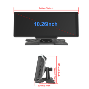 Podofo 10,26 ''Radio portátil para coche Autoradio inalámbrico Carplay pantalla Android Auto FM transmisión/Airplay/BT Auto Electronics