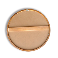 Cadre rond en bois de style moderne fait à la main avec un grand miroir décoratif de qualité d'exportation