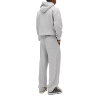 Ensemble de survêtement d'hiver pour homme, 2 pièces, thermique, lourd, 450 GSM, en molleton de coton, sweat-shirt oversize, pantalon de survêtement à jambes larges, streetwear