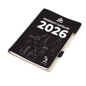 Carnet intelligent NFC personnalisable en cuir PU A5 avec stylo, classeur à anneaux 24 trous pour cadeaux d'affaires - Product Image 1