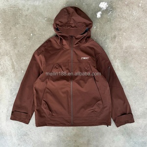 Vestes coupe-vent de haute qualité personnalisées pour hommes, vêtements d'extérieur, sweats à capuche, vestes coupe-vent imperméables à fermeture éclair en nylon - Product Image 1