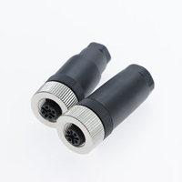 Connecteur d'aviation M12 à visser, femelle droite, pour assemblage sur site, 8 broches, accessoire pour système de contrôle