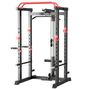 Máquina de <span class=keywords><strong>gimnasio</strong></span> en <span class=keywords><strong>casa</strong></span> con rack para sentadillas, equipo multifuncional de acero con estructura de gantry para press de banca, tríceps y entrenamiento de brazos - Product Image 2