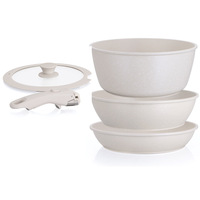 Nouvel ensemble d'ustensiles de cuisine à poignée amovible, casseroles antiadhésives épaissies et élégantes, batterie de cuisine multifonctionnelle pour la maison ou comme cadeau