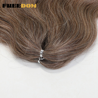 Extensions de tresses synthétiques ondulées pour cheveux au crochet, 24 pouces, 3 pièces, pour tresses brunes et blondes