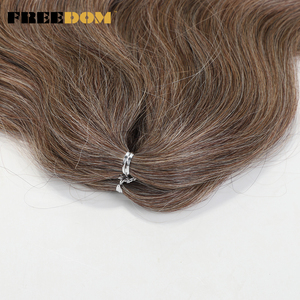 Estensioni per Capelli Sintetici Tinti a Onda 24 Pollici 3 Pezzi Trecce Ondulate per Capelli <span class=keywords><strong>Marroni</strong></span> e Biondi - Product Image 4