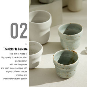 Alta calidad nórdico 160/210/320ML creativo azul blanco único cerámica porcelana tazas de té y tazas de café sin asa para café - Product Image 4