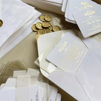 Carte d'invitation blanche de style chinois traditionnel pour mariage islamique, création d'une lettre d'invitation pour visa d'affaires