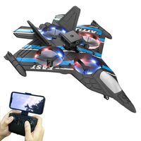 Avion Télécommandé 2,4 GHz en Mousse EPP avec Gyroscope Volant Stable, Anti-Chute et Évitement d'Obstacles, Jouet Avion RC avec Caméra