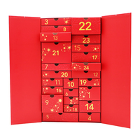 Coffret Calendrier de l'Avent de Noël Vide Cosmétique Parfum Chocolat Emballage Cadeau Papier 24 Jours