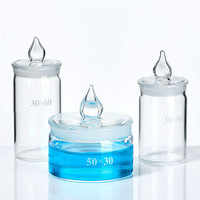 Équipement de laboratoire de chimie bouteille de pesage en verre plat 50*30mm grand plat de pesage 40*25mm 60*30mm 70*35mm