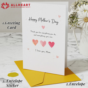 Cartes personnalisées pour la fête des mères 5x7 pouces, carte « Je t'aime », faible quantité minimum de commande avec enveloppe et autocollant - Product Image 3