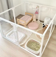 Cage pour chien en ABS PET transparente 2026, 40 cm, installation facile en intérieur, lavable, barrière pour animaux pour petits/chiens moyens, salon