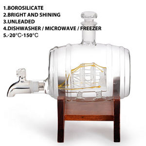 המפעל ישירות מוכר 1000 מ "ל בורוסיליקט חבית ויסקי חבית יין - Product Image 5