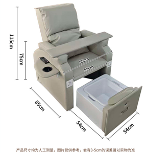 Sillón de Pedicura para Salón de Uñas con Bañera sin Tuberías para Masaje de Pies, Asiento y Respaldo Eléctricos Ajustables para el Cuidado de los Pies y el Arte de las Uñas - Product Image 6