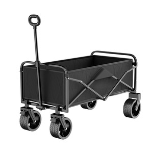 <b>Folding</b> <b>Camping</b> Cart Extra Large Telescopic Handle Four-Wheel Off-Road Wheels Steel Storage Outdoor Use - Product Image 3