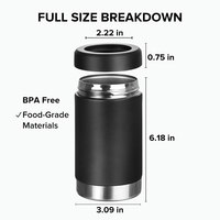 Nouveau support isotherme universel 3-en-1 en acier inoxydable de 12 oz pour canettes de bière, portable et mince, idéal pour le camping - Modèle 2025