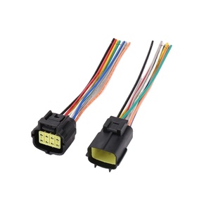 汽车连接器公头和母头插头，用于汽车线束 DJ70216Y-1.8-21/11 黑色外壳 2 针温度传感器线束 - Product Image 6