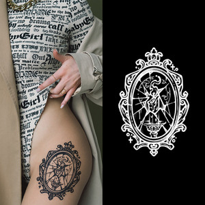 Tato specchio magico personalizzato temporaneo henné a base di pianta <span class=keywords><strong>Tatoo</strong></span> adesivo fiore impermeabile a mano forniture per tatuaggi - Product Image 1