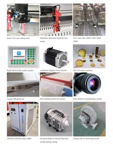 Volledig automatische borduur- en brandmachine met CO2-lasergraveerfunctie voor leer, hout, steen, kristal, MDF, rubber, laag geluidsniveau - Product Image 3