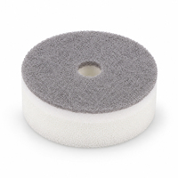Tampon de nettoyage rond en PVC à ventouse pour évier, avec couche de récurage grise en mousse PU et mousse filtrante, outil de nettoyage pour évier de cuisine et vaisselle