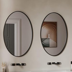 Elegante <span class=keywords><strong>Espejo</strong></span> Ovalado <span class=keywords><strong>para</strong></span> Baño con Marco de Metal Dorado, <span class=keywords><strong>Espejo</strong></span> de Vanidad Montado <span class=keywords><strong>en</strong></span> <span class=keywords><strong>la</strong></span> Pared <span class=keywords><strong>para</strong></span> Decoración del Hogar - Product Image 1