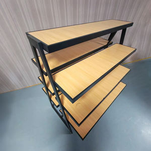 Exhibidor <span class=keywords><strong>de</strong></span> Metal y Madera Personalizado, Estante <span class=keywords><strong>de</strong></span> Metal Resistente con Estantes <span class=keywords><strong>de</strong></span> Madera para Tiendas Minoristas, Tiendas <span class=keywords><strong>de</strong></span> <span class=keywords><strong>Ropa</strong></span>, Directo <span class=keywords><strong>de</strong></span> Fábrica - Product Image 6