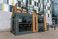 Skyacross CX2636 Conteneur pop-up à deux étages pour café-restaurant-bar-kiosque, maison préfabriquée en acier pour stand d'exposition